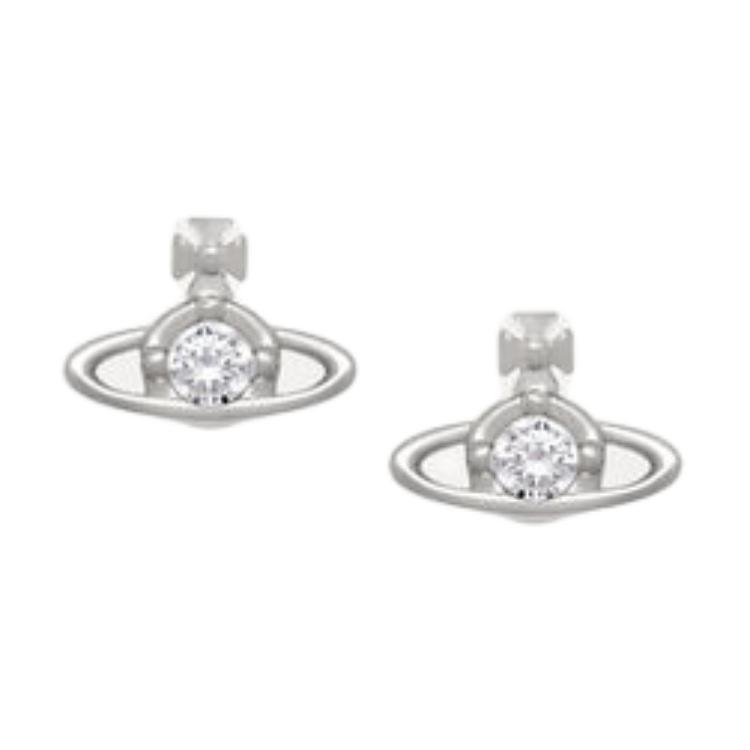 Vivienne Westwood Solid Design Brass Earrings Men earrings Silver 8050889135258 Basic Packaging-Dust Bag+Box