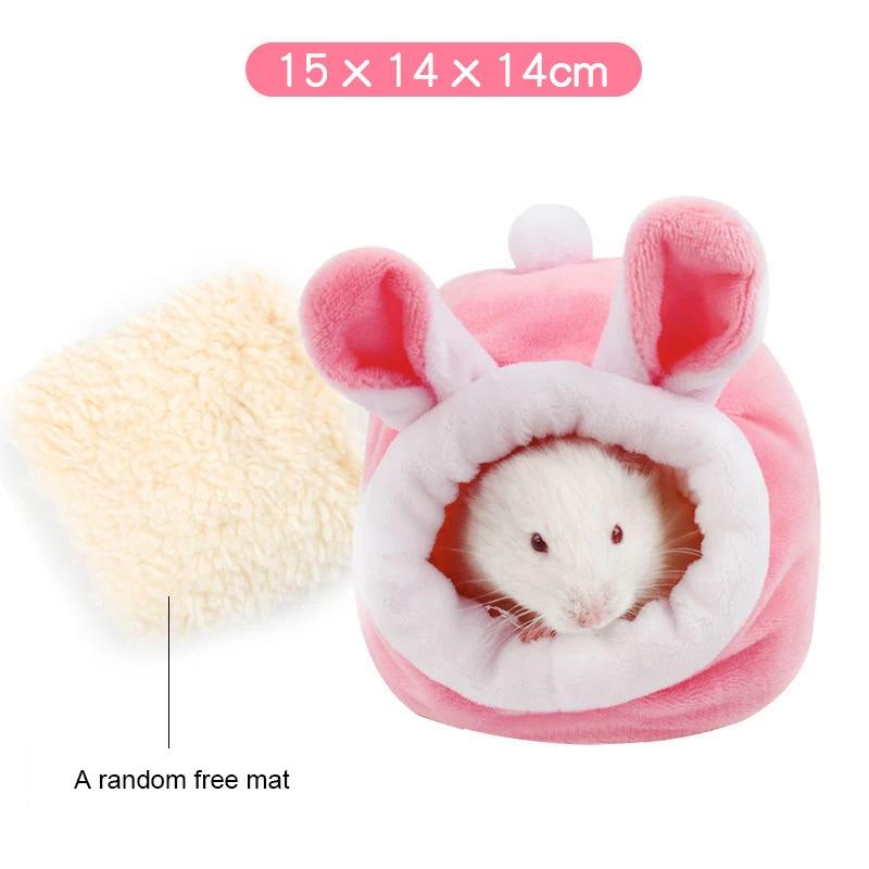 Hamster Soft Warm Bed Rat Hammock Pig Squirrel Winter Pet Toy Hamster Cage House Hanging Nest Mat House Bed Animal Mice Rat Nest