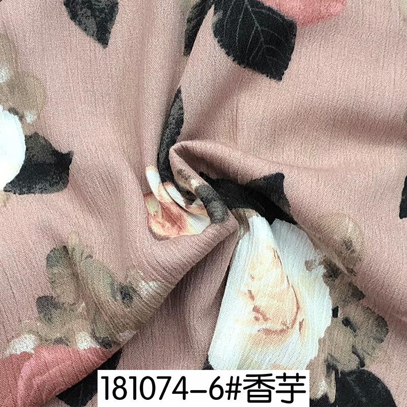 100cm*130cm  Flower Rayon Fabric Soft Viscose Material For Dress Shirt Little broken rose summer vacation tissus costura