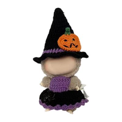 Halloween Puppenkleidungsset Plüsch Babykleidung, Kürbis Hut Handstrick  (Puppenkleidung, Puppen nicht enthalten)