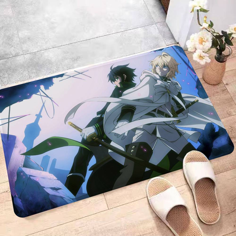 Japanese Seraph Of The End Bathroom Mat Anti-slip Absorb Water Long Strip Cushion Bedroon Mat Hotel Decor Mat