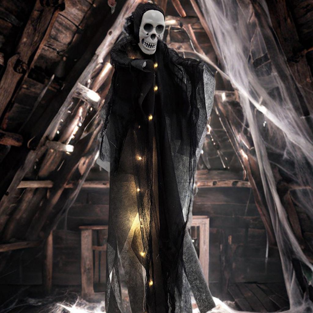 New Halloween Luminous Skull Hanging Ghost Outdoor Courtyard Decoration Props Hanging Ghost Scene Atmosphere Arrangement