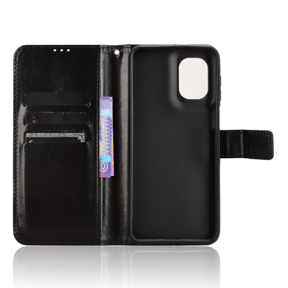 Für Motorola Moto G55 5G Hülle Crazy Horse Textur PU Leder Handy Brieftasche Hülle