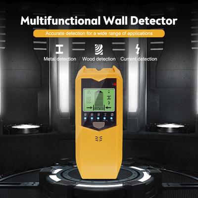 5in1 Sh402 Wall Stud Detector Sensor Stud Finder Metal Detecion Metal Depth Measurement Finder with LED Display and Audio Alarm