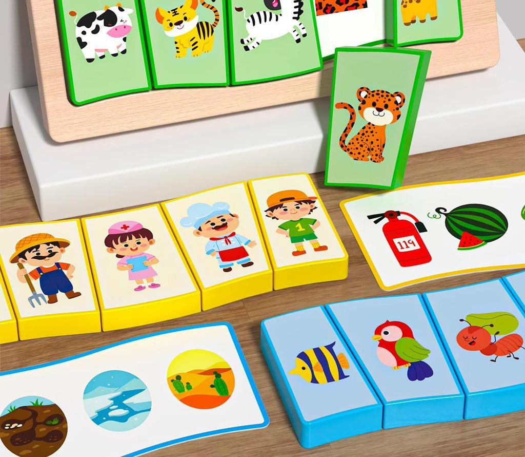Children's Educational Wooden Puzzle Cards: Develop Cognitive and Logical Thinking with Building Blocks