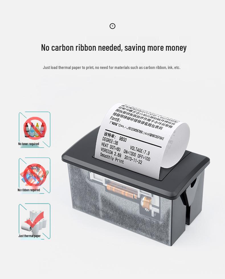 Compact 58mm Receipt Print Module: USB/TTL/RS232 Interface
