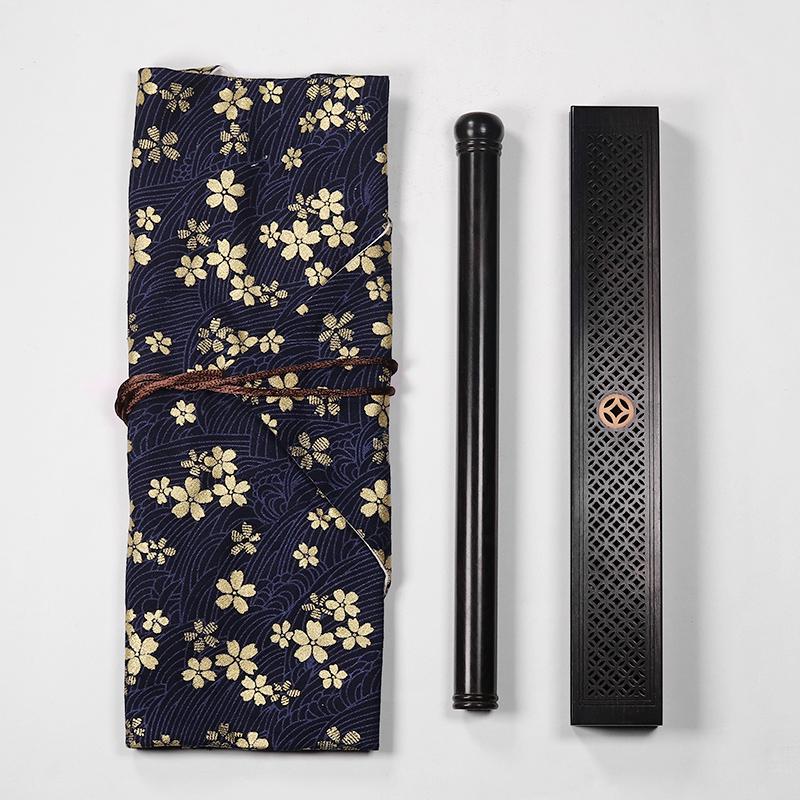 Purple Ebony & Sandalwood Incense Holder - Wooden Agarbatti Stand for Indoor Use.