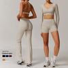 OEING Women's High-Waist Quick-Dry Yoga Sports Set