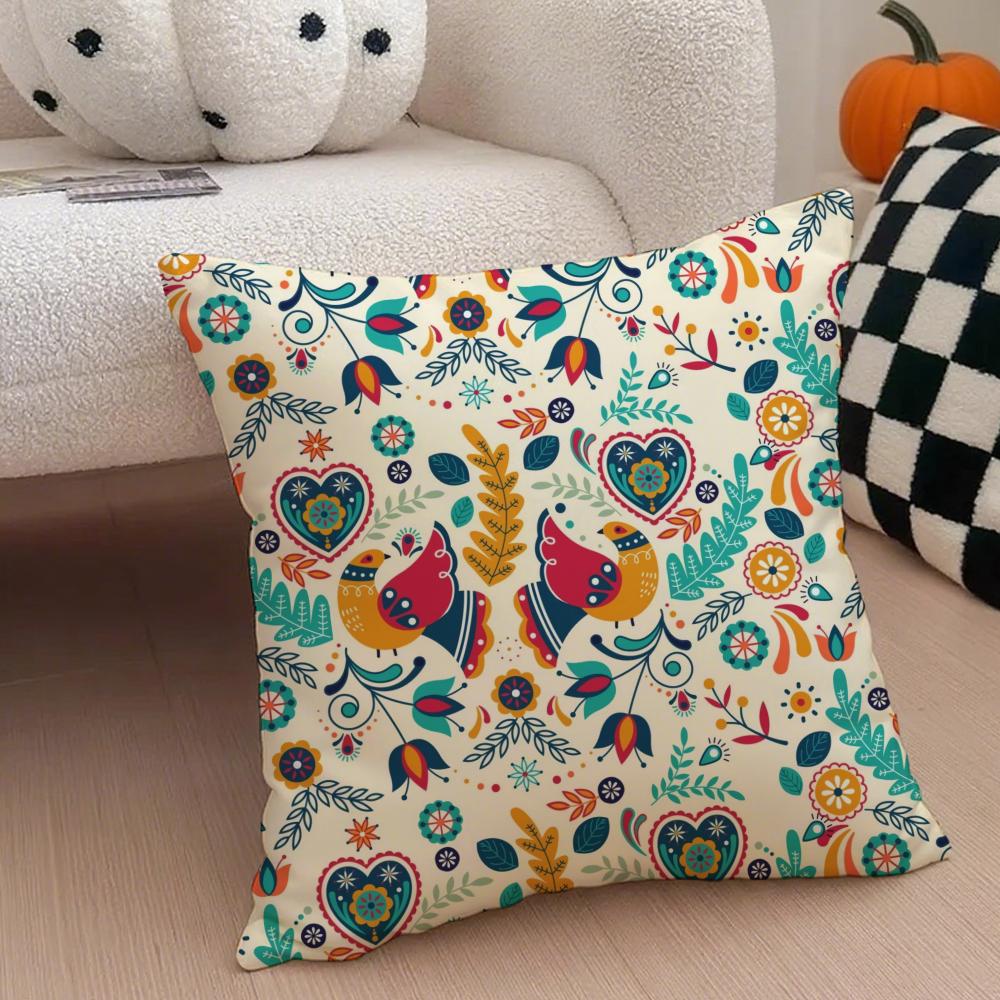 Style Exotic Moroccan Cushion Cover Throw Pillow Cover Hidden Button Durable Polyester Chair Cushion