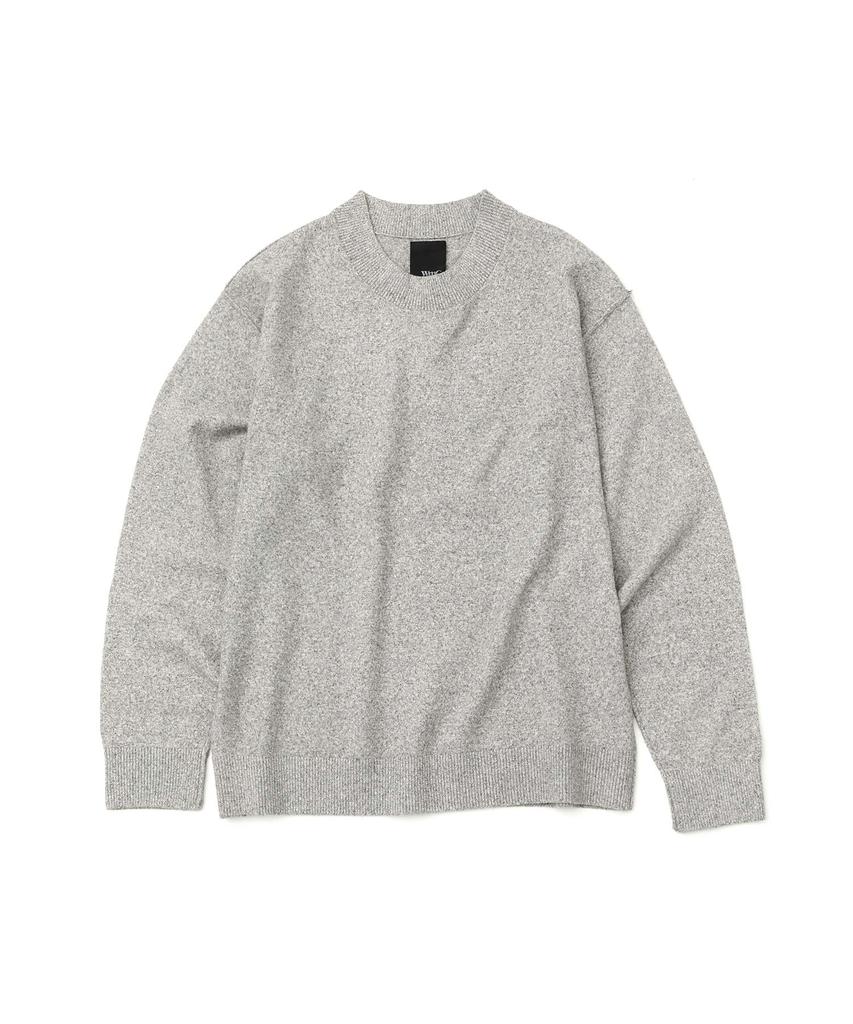 WMC Minimal Semi Mock Neck Knit_Grey