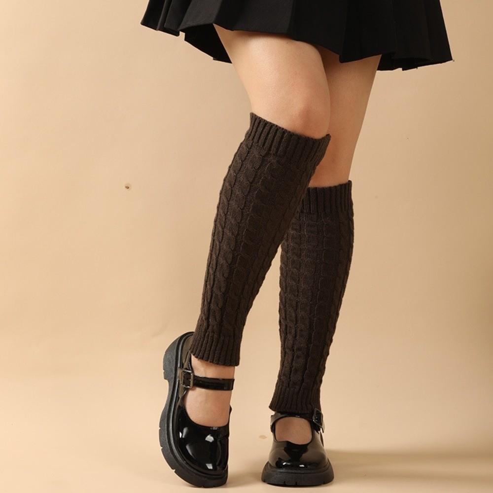 Foot Cover Fleece Leg Warmers Thickened Knitted Leg Coverings Socks Winter Leg Warmers  Streetwear
