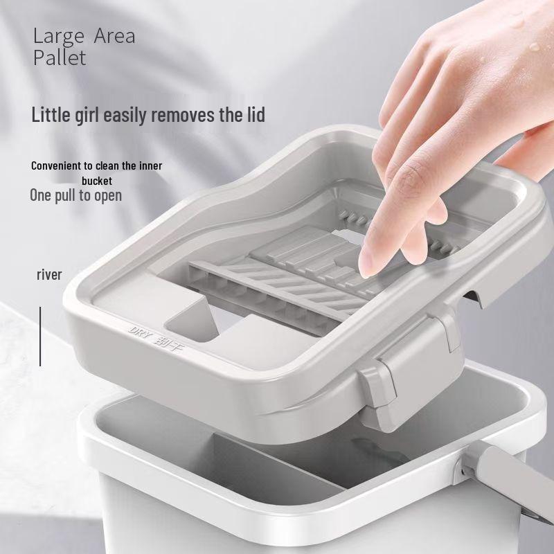 Lazy Hands-Free Dual-Purpose Flat Mop for Dry and Wet Cleaning