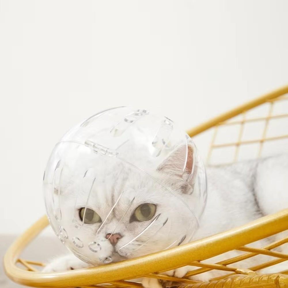 Sturdy Cat Head Cover Ball-shaped Pet Protective Helmet Paw Cover Anti-bite Mask  Prevent Licking