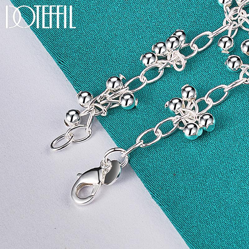 Bracelet romantique en perles de raisin, en argent, cadeau de fête pour femmes, beaux bijoux