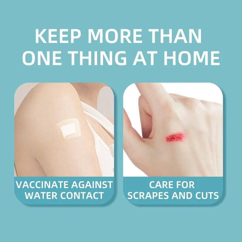 50pcsBand-Aid Quadrado Transparente PU Para Crianças, Impermeável, Bandagem Adesiva Hemostática, Adesivo Protetor