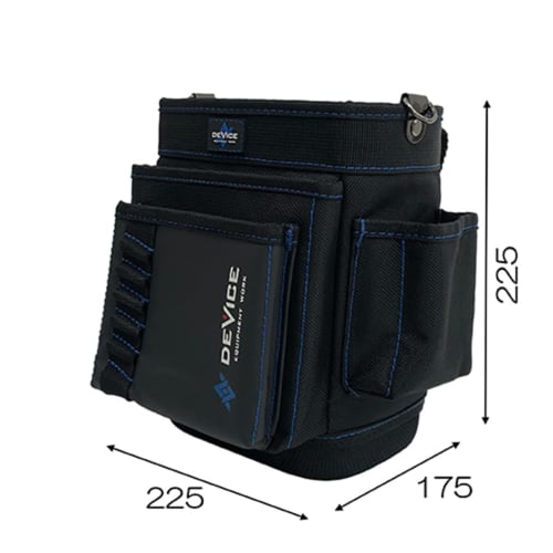 SK11 DEVICE Electrician's Waist Bag, 3-Drawer, Shaped Bottom, Retains Shape, DVC-S7