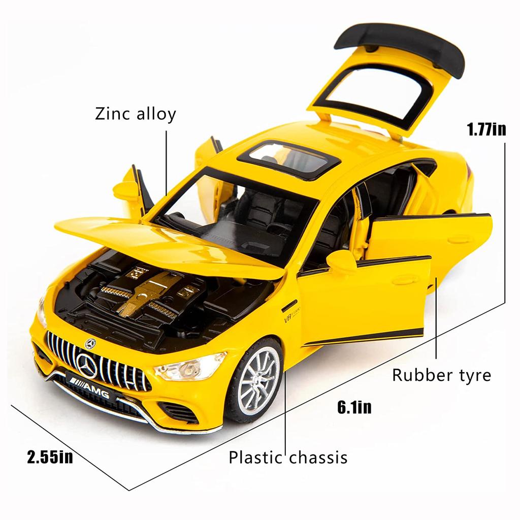 Mașină turnată sub presiune 1/32 Benz AMG GT63 Model de mașină, trage înapoi cu sunet și lumină mașină de jucărie pentru băieți, fete, cadou pentru adulți