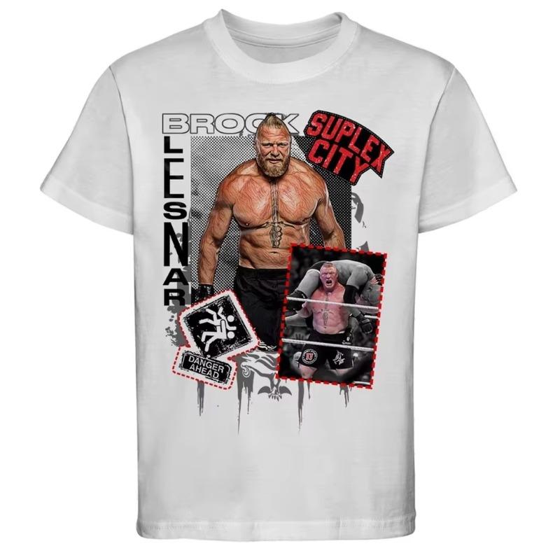 2025 Sommer Biest Brock Lesnar Wrestling Herren T-Shirt Lockerer Rundhalsausschnitt Wrestling Kurzarm Hohe Qualität Herrenbekleidung