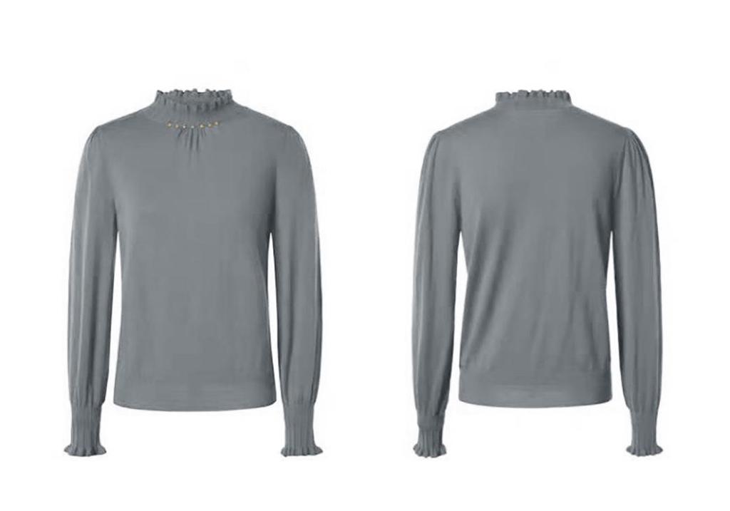 Elegant 2024 Autumn Women's Long Sleeve Wool Sweater - 100% Fine Wool Base Layer