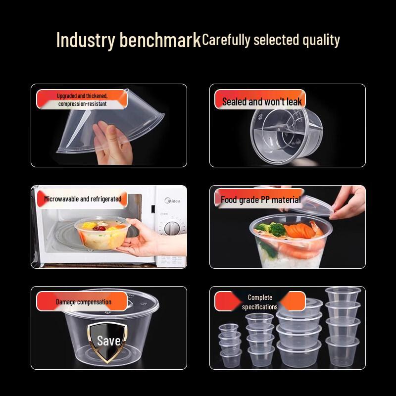 ZISIZ Disposable Thickened Takeout Container