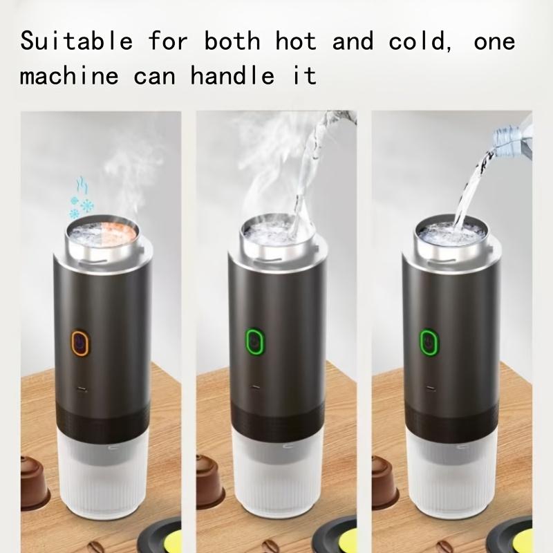 1Pc Portable 3-in-1 electric espresso machine with automatic heating for use in cars, offices, camping, and hiking