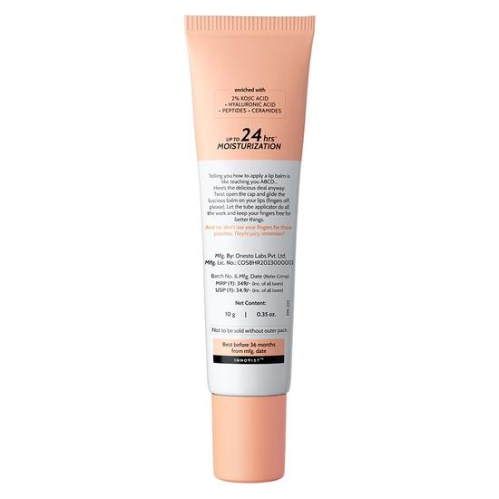 Chemist At Play Peach Tinted Lip Balm for Dark, Dry, Chapped and Pigmented Lips| Gives 24 Hours Moisturization| SPF 50 PA++++| 10gms