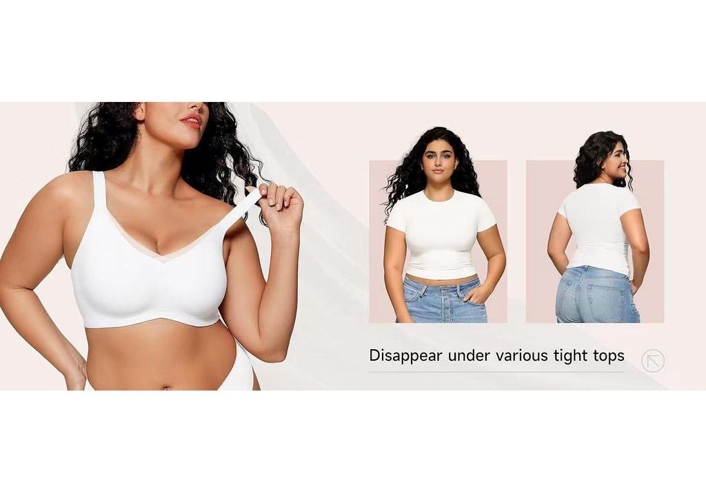 Seamless Wireless Push-up Bra for Plus Size Women - Adjustable and Comfortable Fit