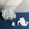 Artistic Silicone Mold with 3 Cats Sculptures Molding Tool For Crafting Home Decoration Desktop Shelf Display Items