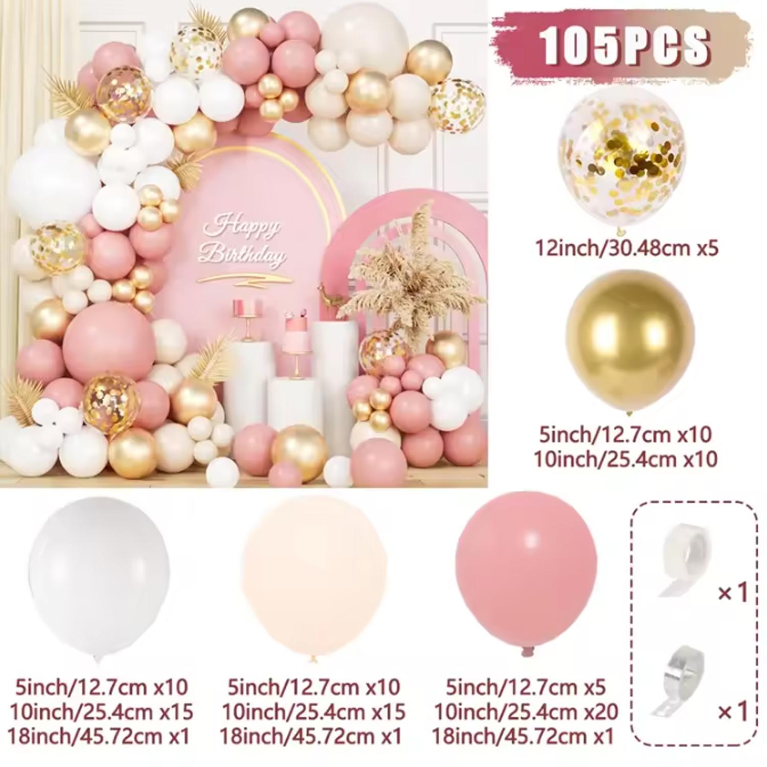 

Retro Pink Pastel Macaron Balloons Garland Arch Kit Wedding Birthday Party Decoration Rose Gold Ballon Chain Other