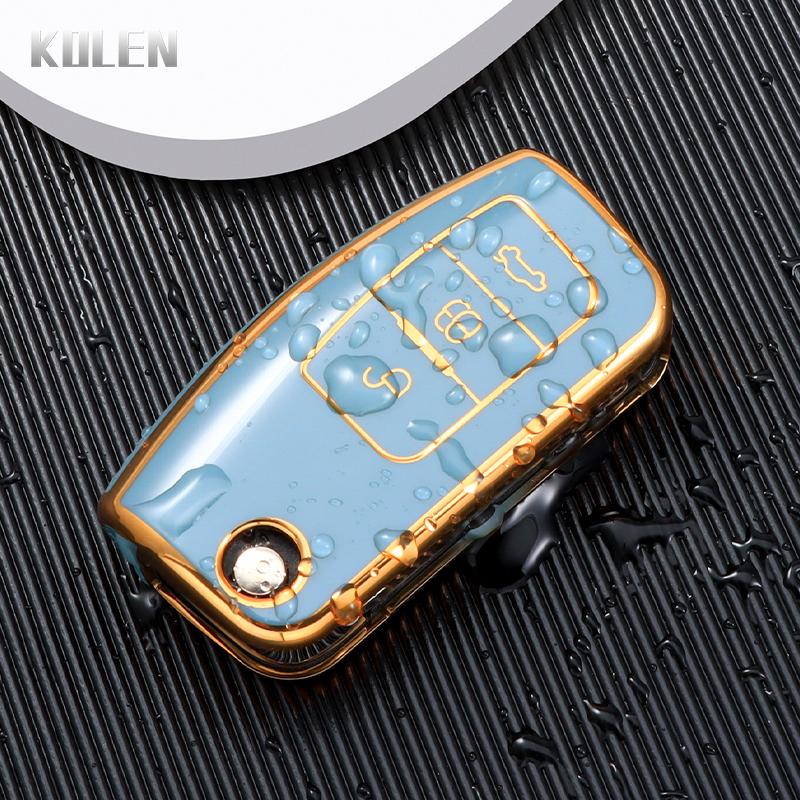 TPU Car Flip Key Case Cover Shell Fob For Ford Fiesta Focus 2 Ecosport Kugua Falcon Escape C-Max Protector Accessories