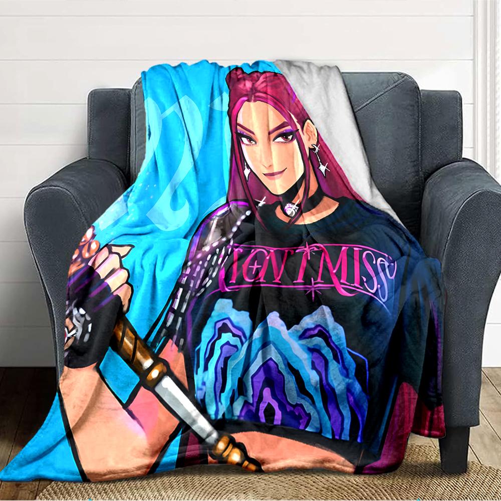 1pc KPop Demon Hunters MIRA2 Blanket, Gift, for Men and Women, Soft Blanket, Good for Sofa Bed Couch Travel, Lightweight Flannel Blanket