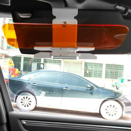 Viseira solar polarizada ajustável com visão clara, à prova de raios UV, antirreflexo, visibilidade aprimorada, peças de reposição para viseira solar de carro