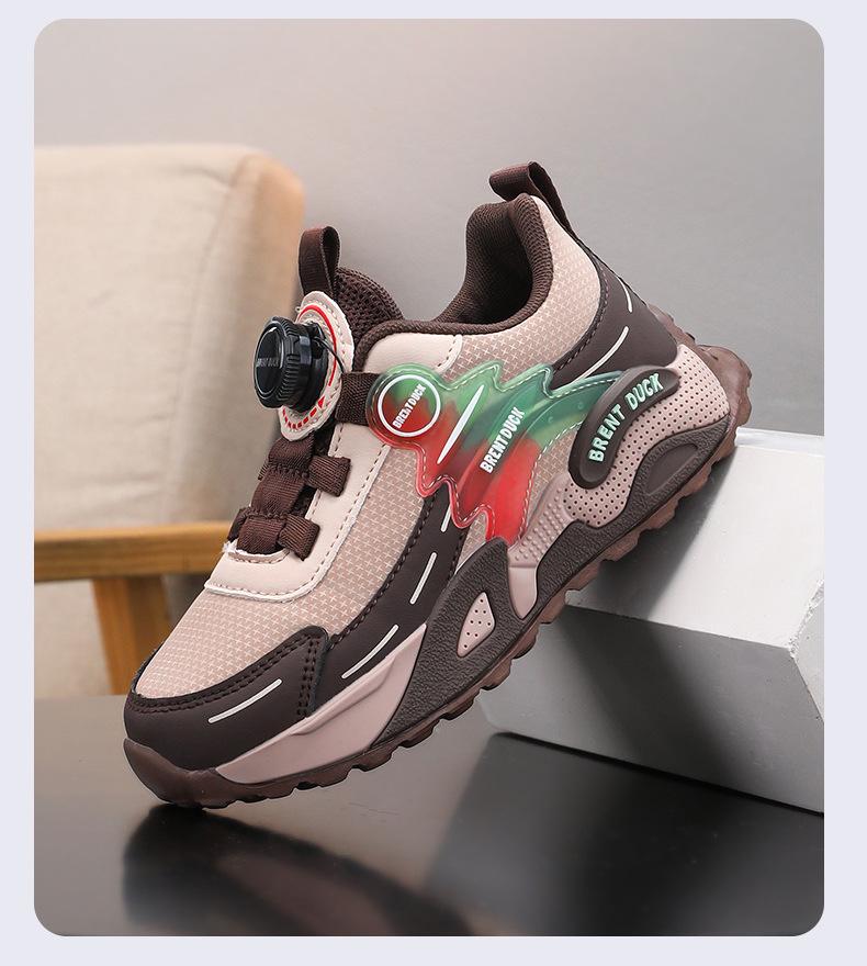 Children's Waterproof Velvet-Lined Winter Running Shoes - Leather Surface for Boys & Girls (2025 New Style)