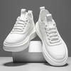 Breathable Summer Men'S Shoes Casual Sports Versatile Thick Sole Increase Shoe Board Shoes Men'S White Color Rubber Outsole