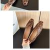 Fashion Big Size 35-43Snake Pattern Leather Woman Square Toe Shallow Ballet Flats Wowen Ballerinas Daily Slip On Loafers Mocasines Mujer