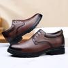 Genuine Leather Mens Oxford Shoes Pointed Toe Formal Dress Footwear Leisure Walk Gentleman Business Shoes Thick Bottom Sneakers