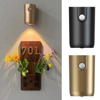 Veilleuse sans fil à détecteur de mouvement Panneau de numéro de maison illuminé mural / Panneau artistique Veilleuse LED rechargeable pour entrée Couloir Chambre à coucher