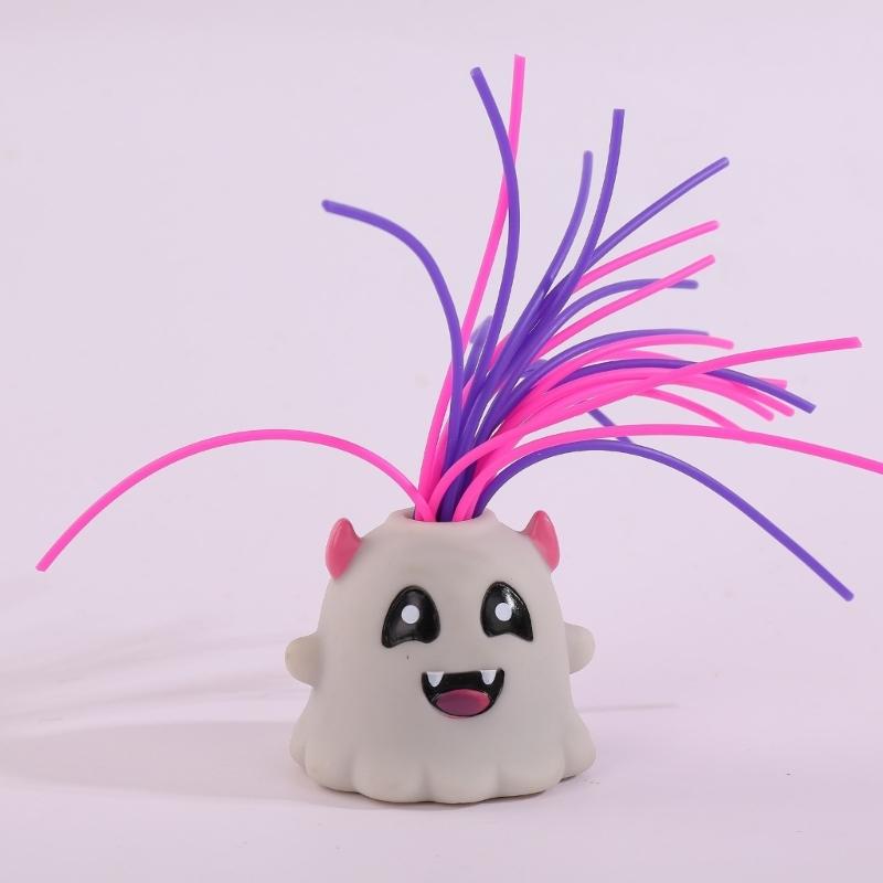Pull Hair Toy Sensory Hair Pulling Venting Halloween Pinch Stress Relief Figurine for Toddler Children Birthday Gift