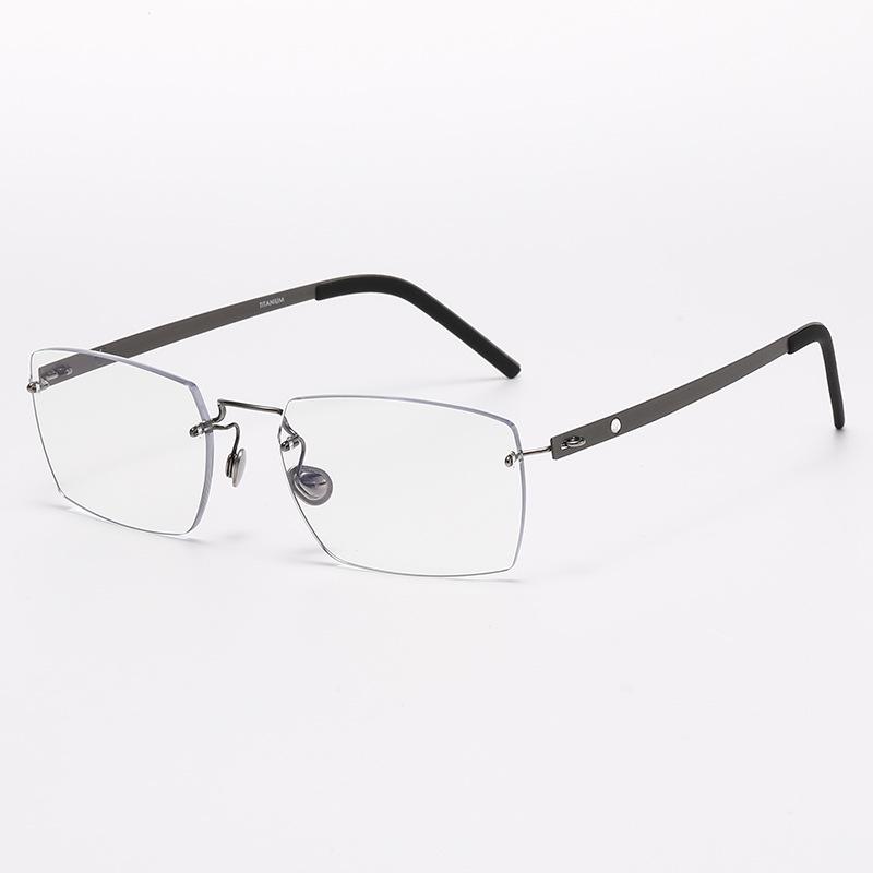 Summer Rimless Unisex Glasses Titanium Alloy Light Luxury Retro Frame