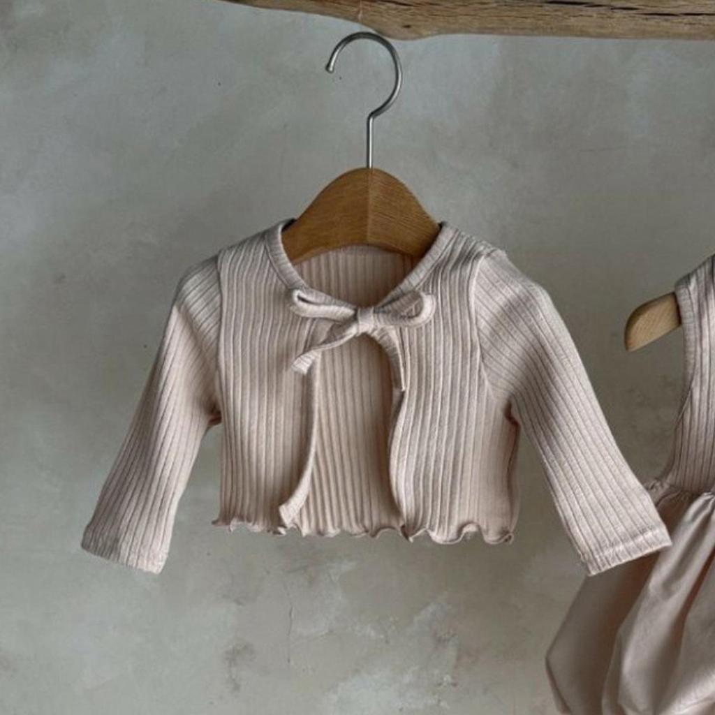 Toddler Girl Ribbed Cardigan & Tutu Dress Set with Sleeveless Lantern Skirt