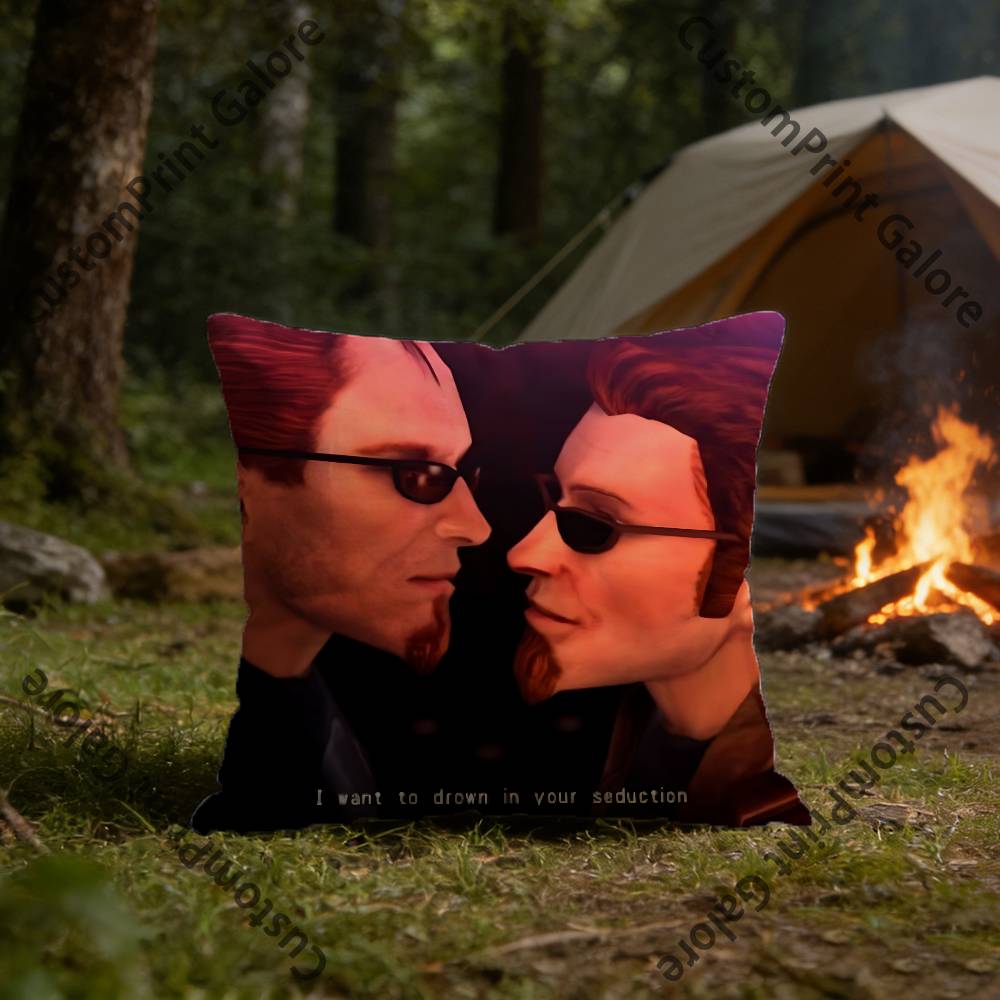 The PPostal DDude Pillow Cover Polyester Square Cushion Case  cm Decorative for Home Couch Bed Car Decor