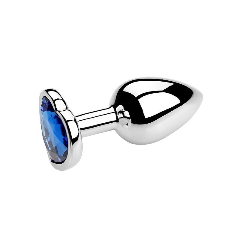 Heart-Shaped Metal Anal Plug - Prostate Massager & Dilation Toy for Adults