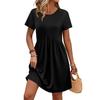 Dresses For Women Short Sleeve O Neck Casual Dresses Waist Maternity Dress With Pockets