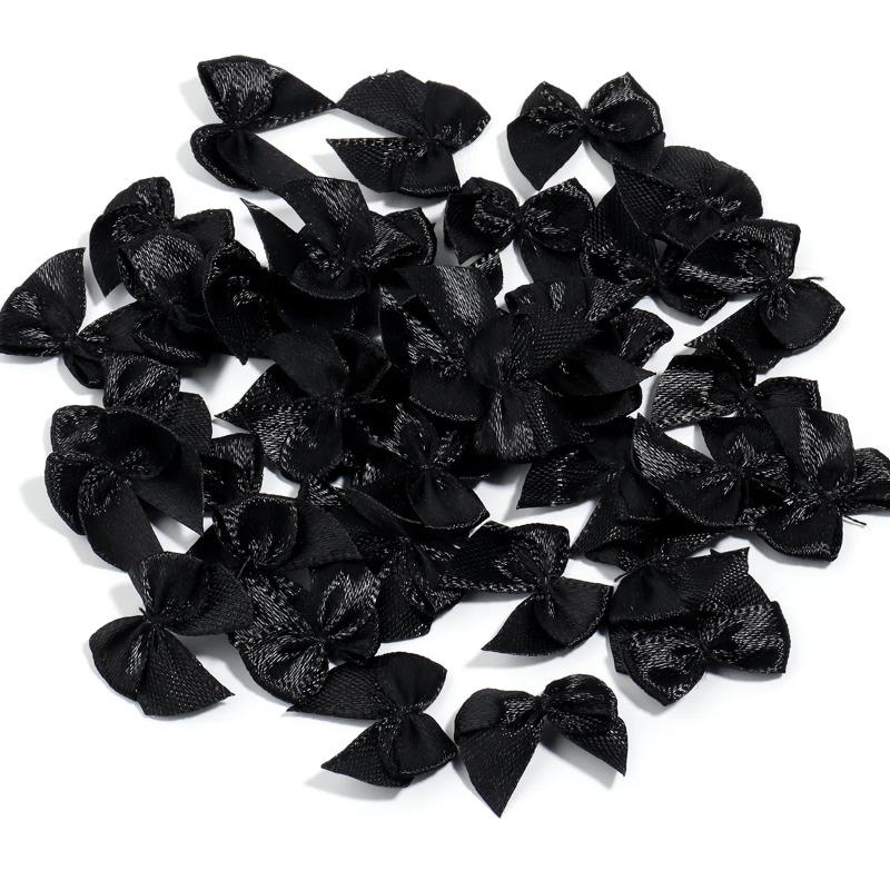 

100 шт./комплект Принцесса детская бабочка одежда головной убор аксессуары DIY аксессуары полиэфирная нить галстук мини-бабочка 2.5*2cm чёрный