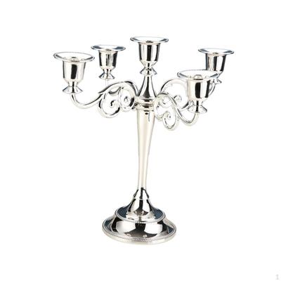 5 Arm Candelabra Candle Holder European Candles Stand Candlestick for Anniversary Hotel Valentine's