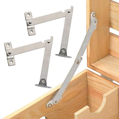 2 Pack of Lid Support Hinges for Kitchen Cabinets and Wooden Boxes
