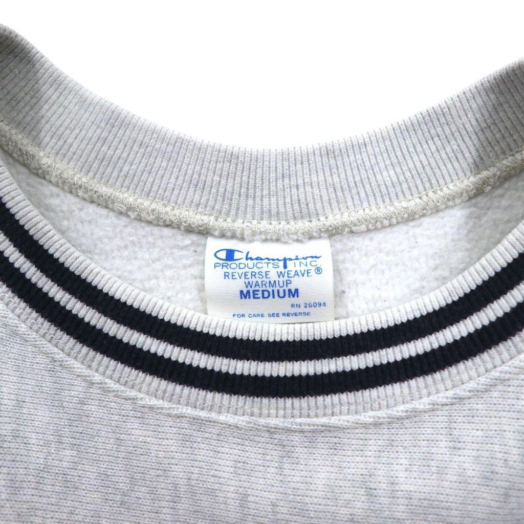 Used Champion REVERSE WEAVE Ribline Sweat M Gray Single Blue Tag Reprint C3-G029