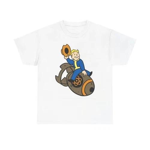 Fallout Nuclear Graphic T Shirt The Ghoul Vault Tec Unisex Heavy Cotton Tee M