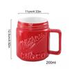 200ml Chocolate Fondue Cup With Fork Ceramic Mug Embossed Design Hot Melt Cup Chocolate Melting Cup For Butter Cheese