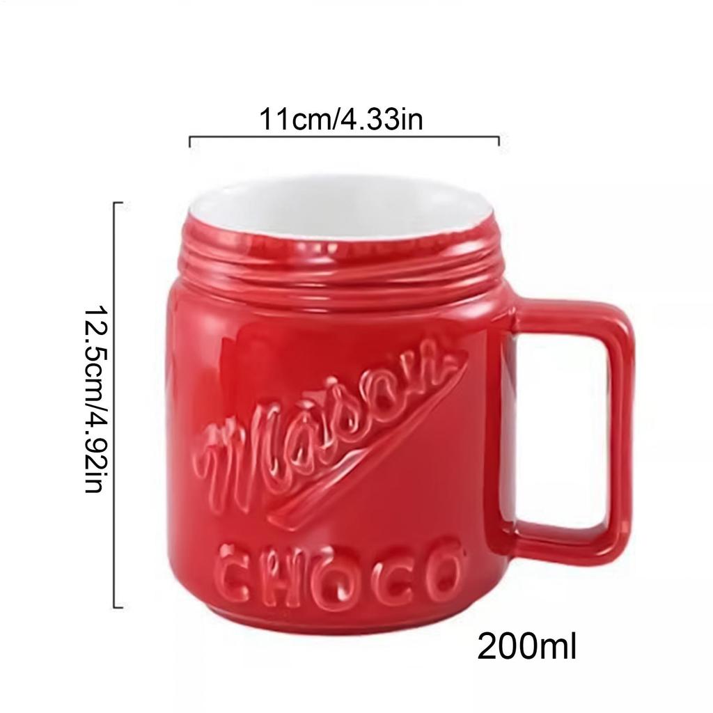 200ml Chocolate Fondue Cup With Fork Ceramic Mug Embossed Design Hot Melt Cup Chocolate Melting Cup For Butter Cheese